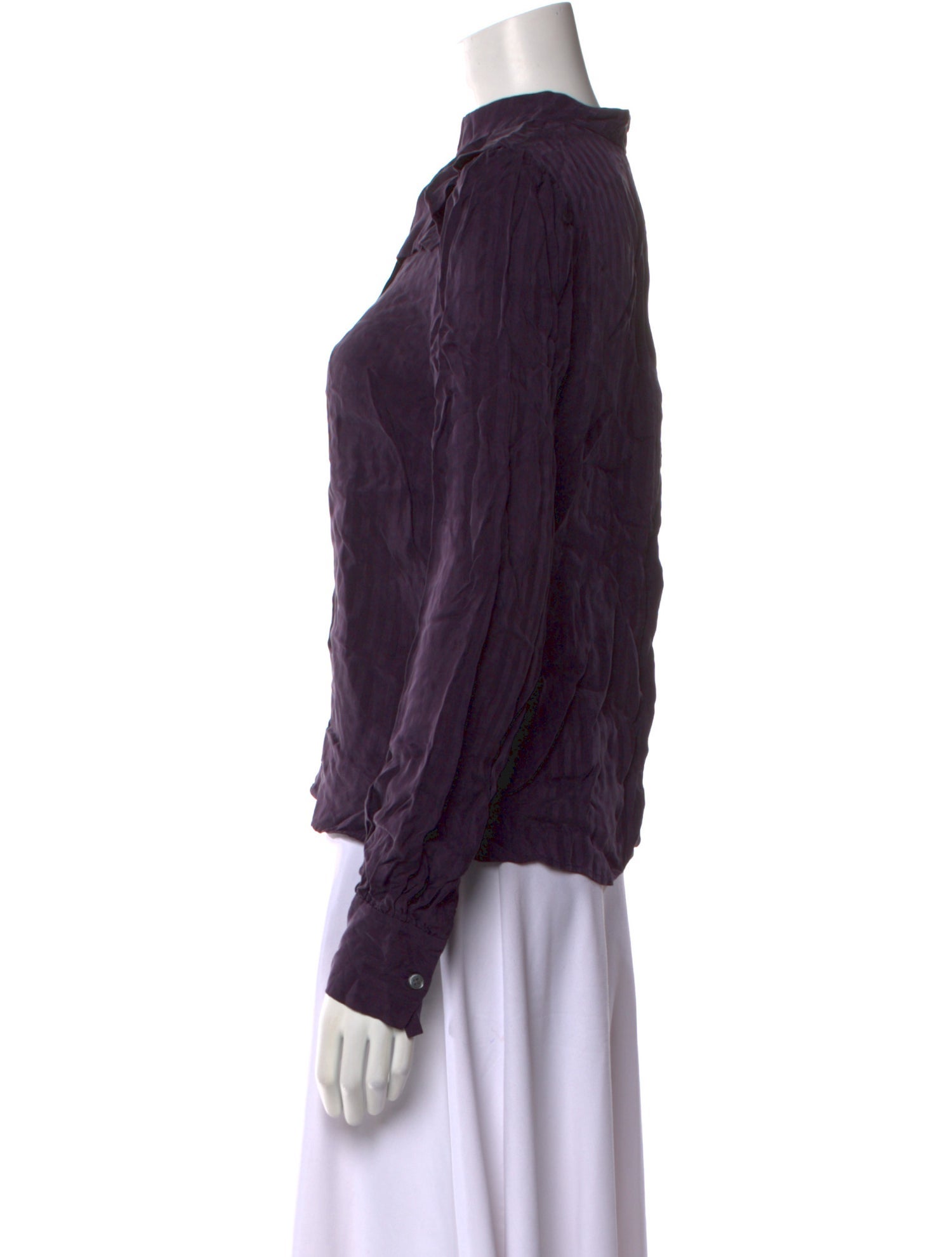 FRAME Mock Neck Long Sleeve Blouse