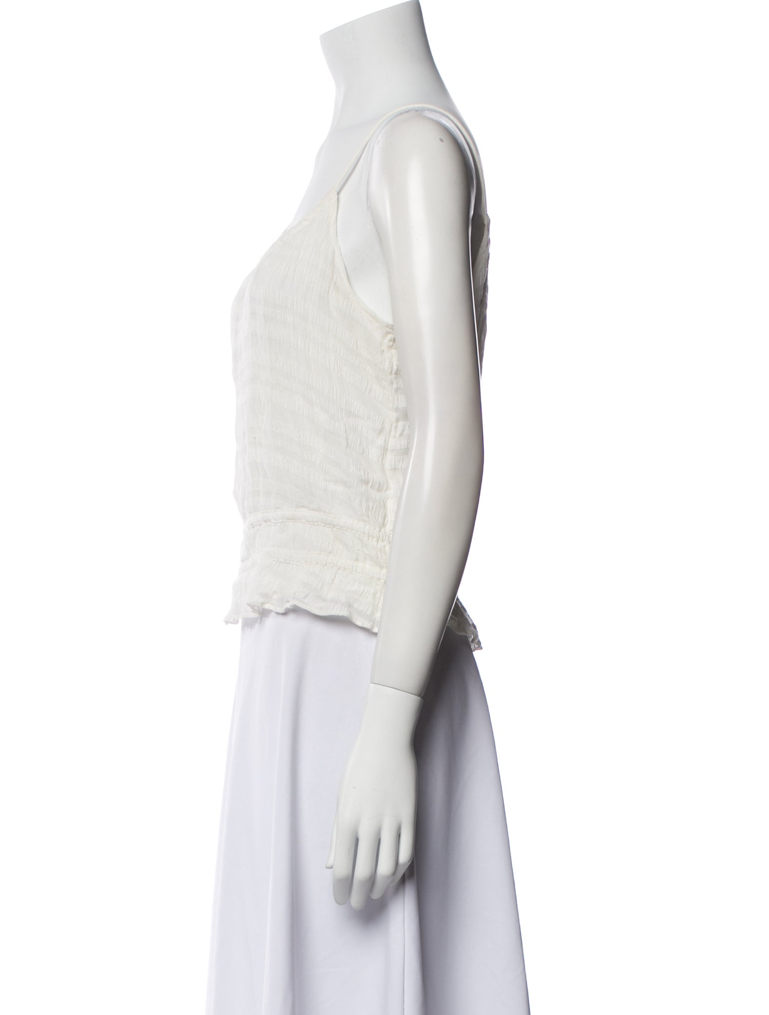 FRAME Scoop Neck Sleeveless Crop Top