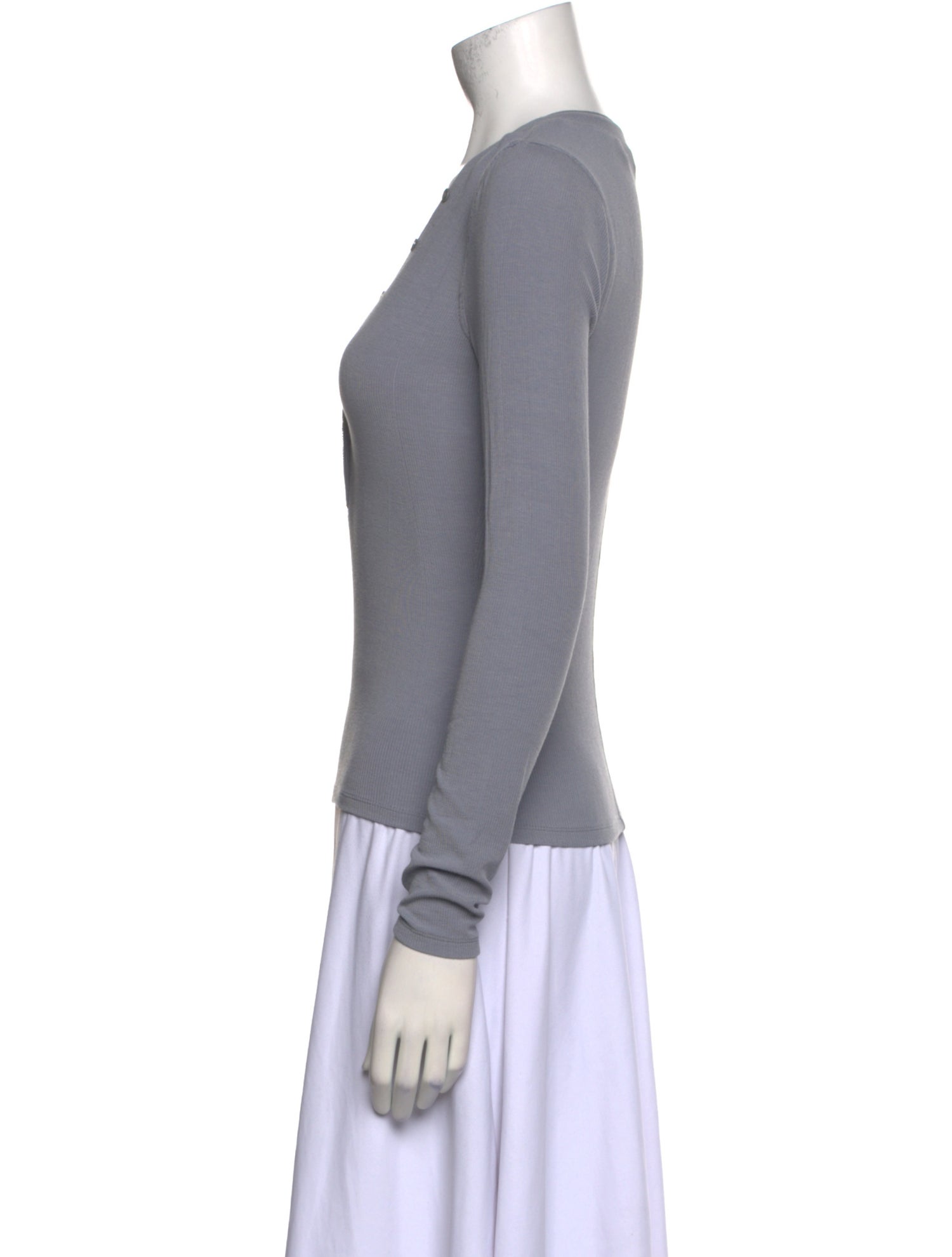 FRAME V-Neck Long Sleeve Top