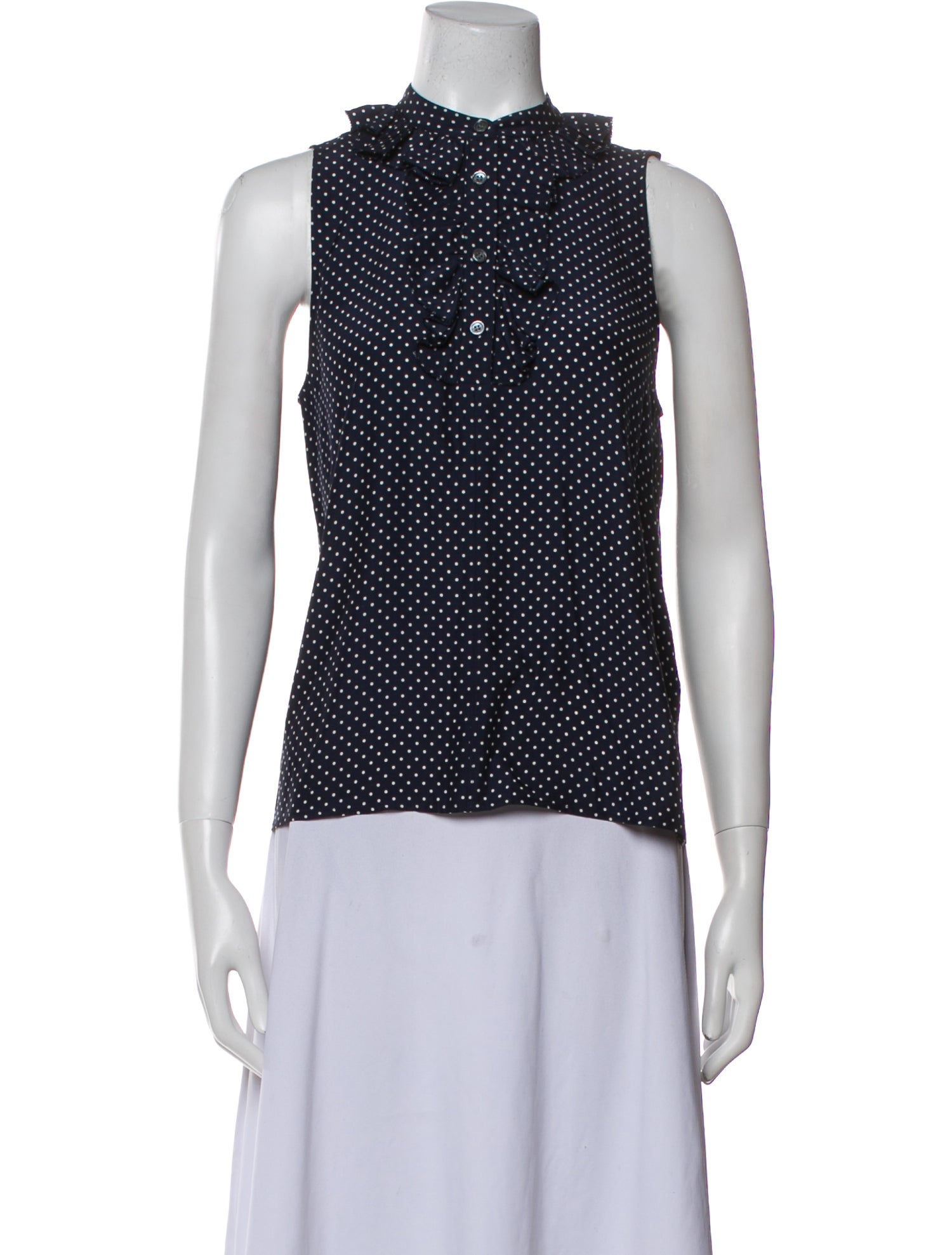 FRAME Silk Polka Dot Print Blouse