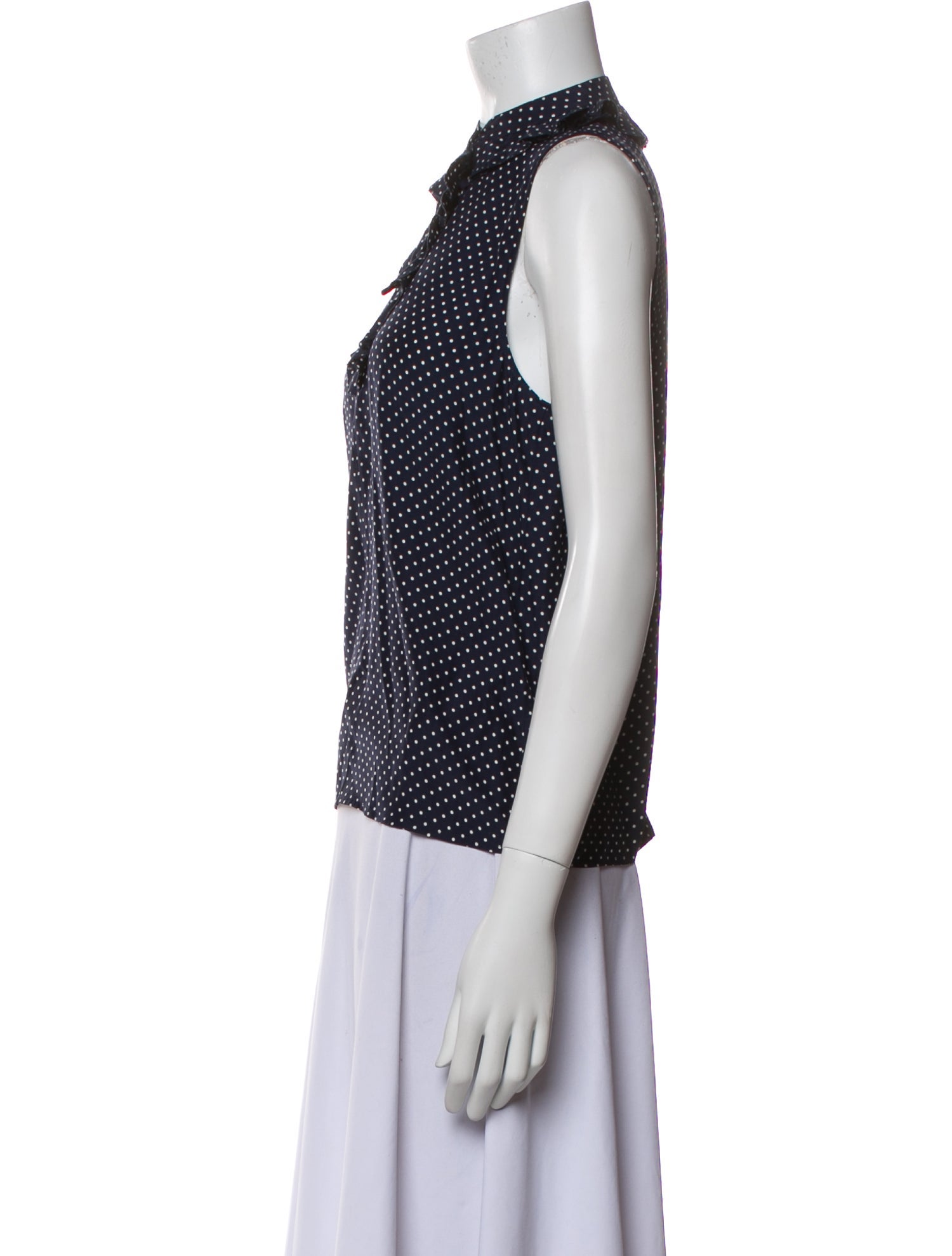 FRAME Silk Polka Dot Print Blouse