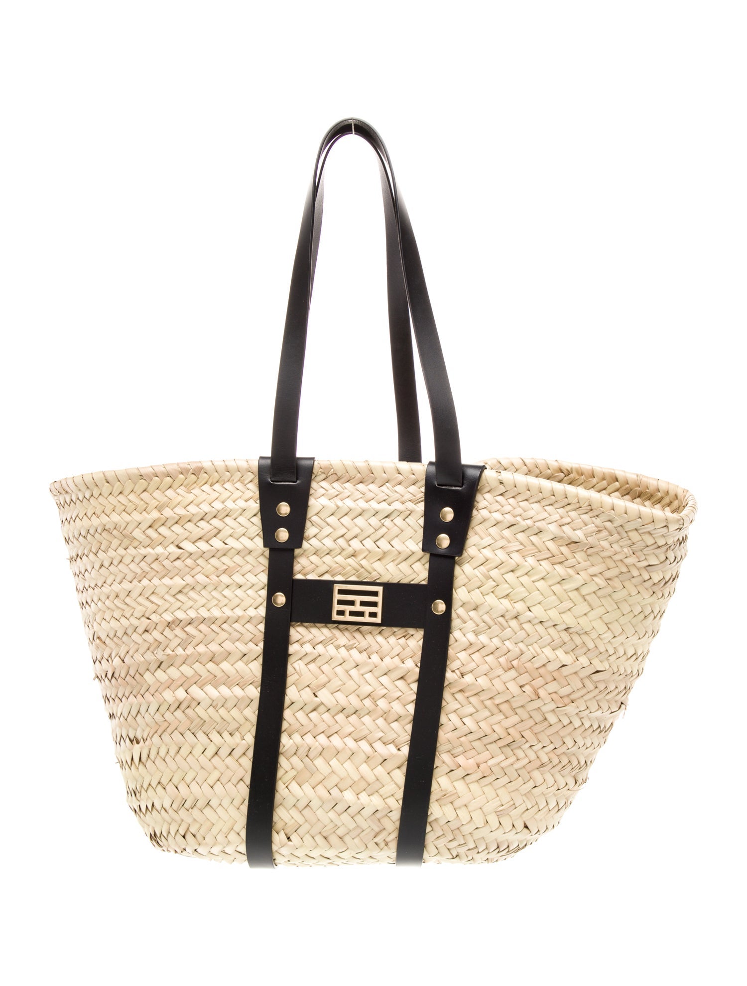 FRAME Straw Top Handle Bag
