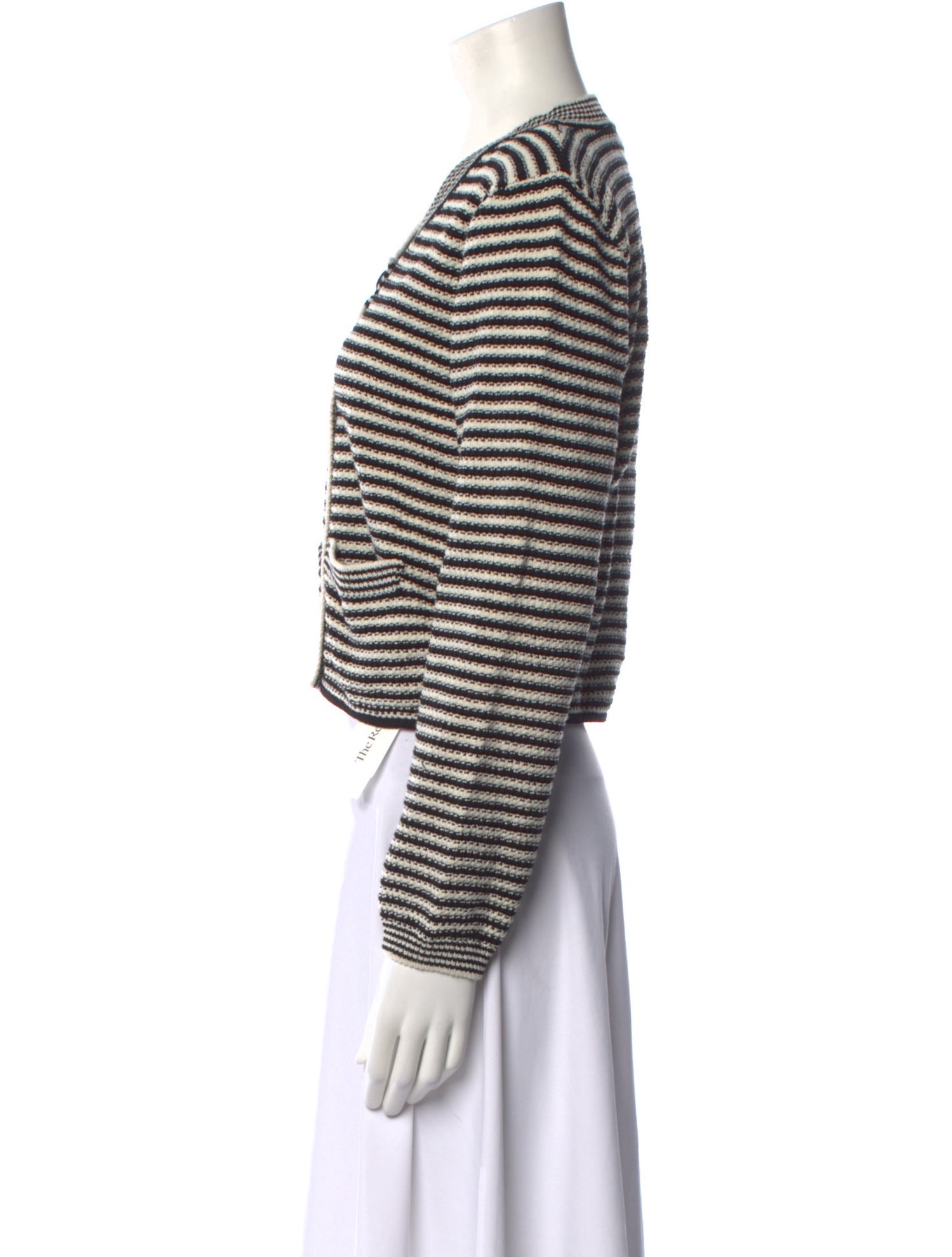 FRAME Striped V-Neck Sweater w/ Tags