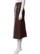 FRAME Lamb Leather Midi Length Skirt