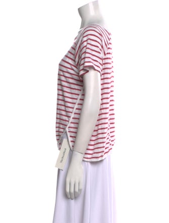 FRAME Linen Striped T-Shirt