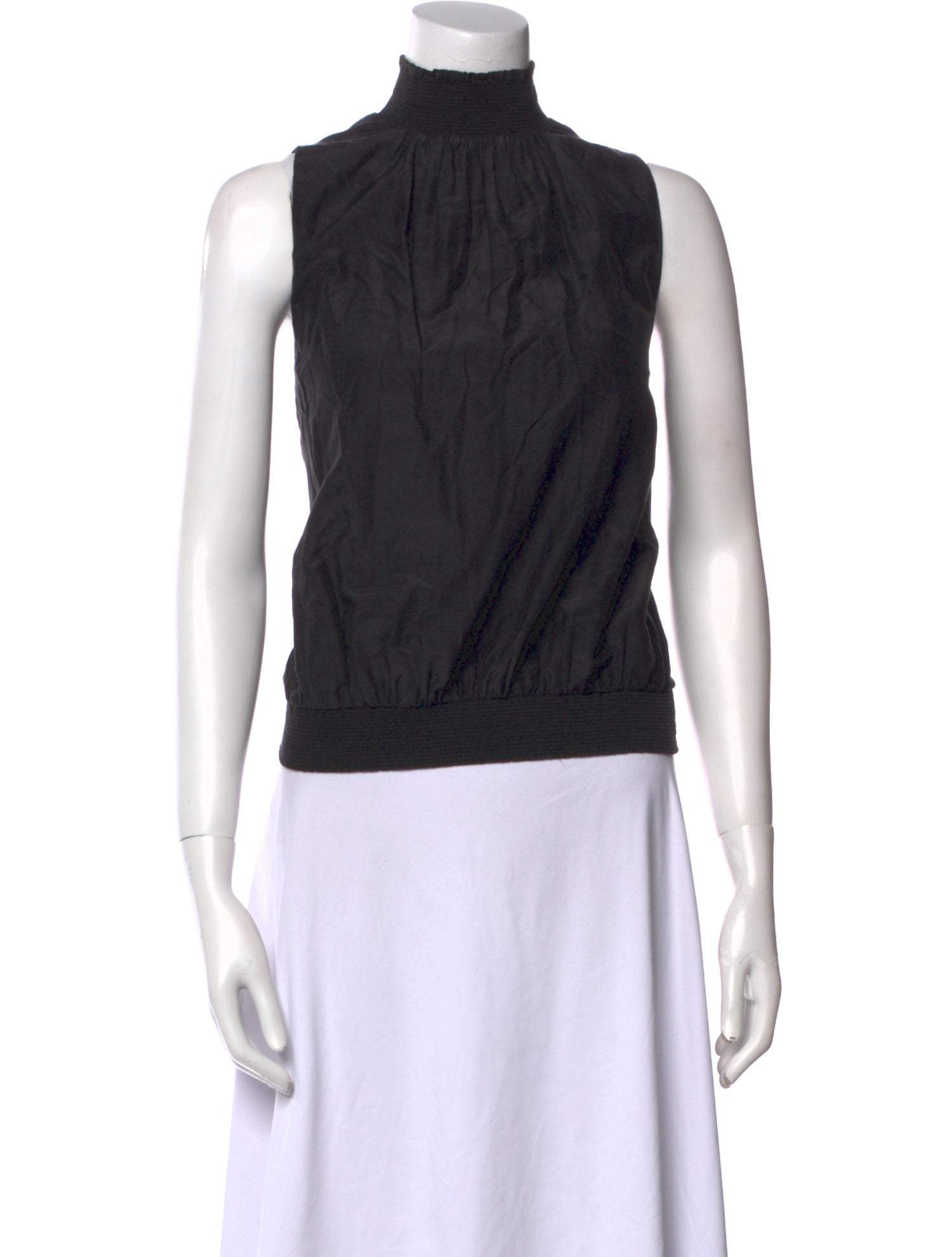 FRAME Mock Neck Sleeveless Top