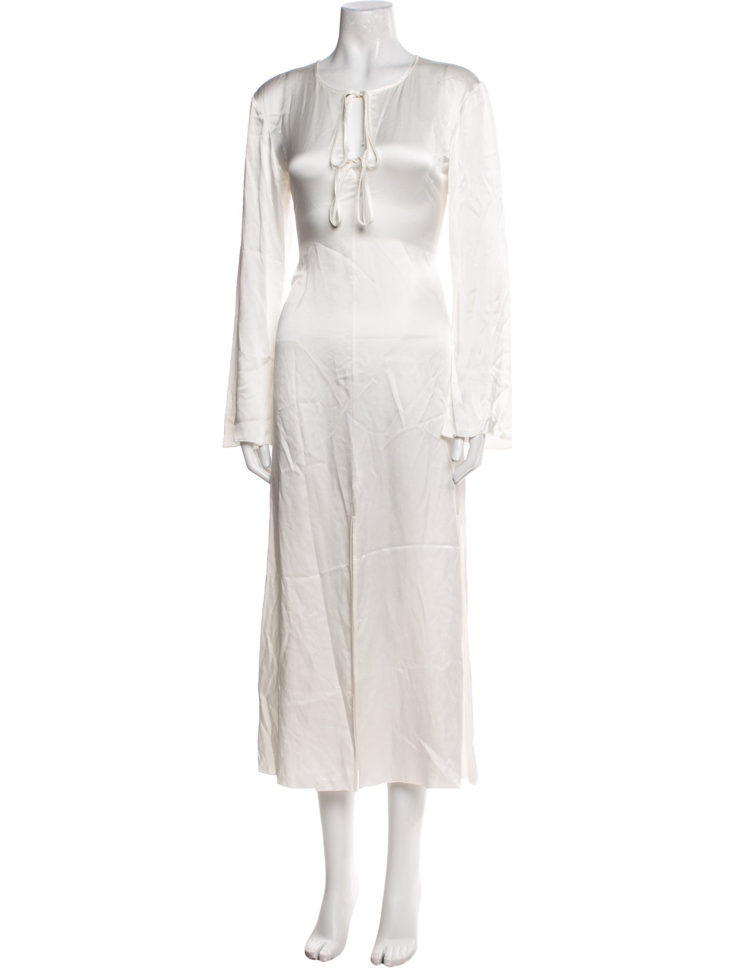 FRAME Tie Neck Long Dress