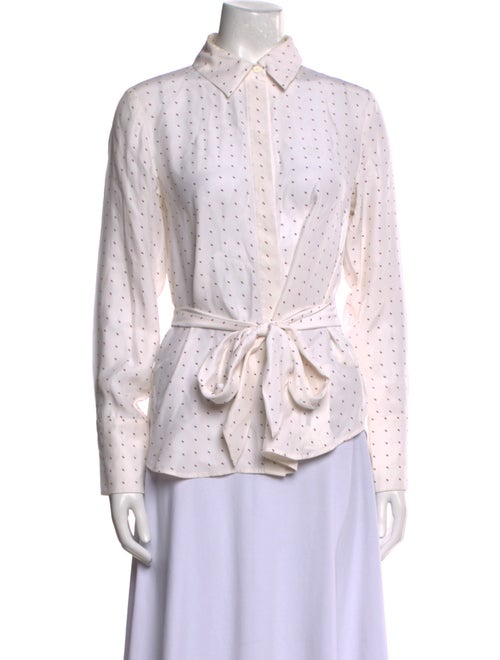 FRAME Silk Printed Button-Up Top