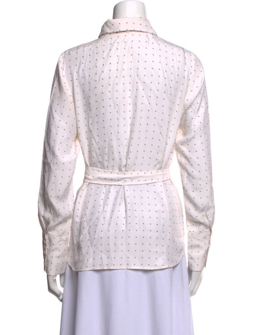 FRAME Silk Printed Button-Up Top