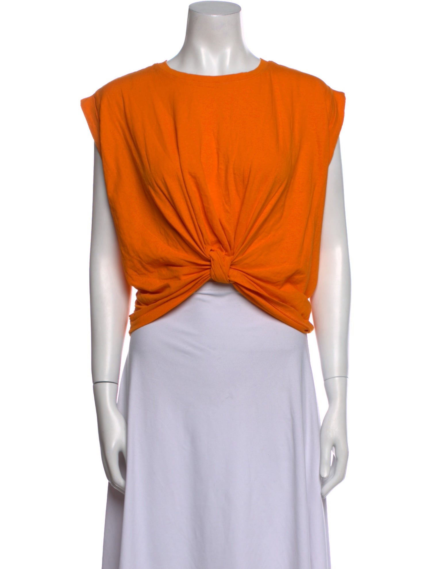 FRAME Scoop Neck Short Sleeve Crop Top