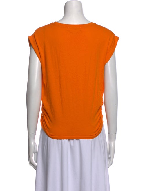 FRAME Scoop Neck Short Sleeve Crop Top