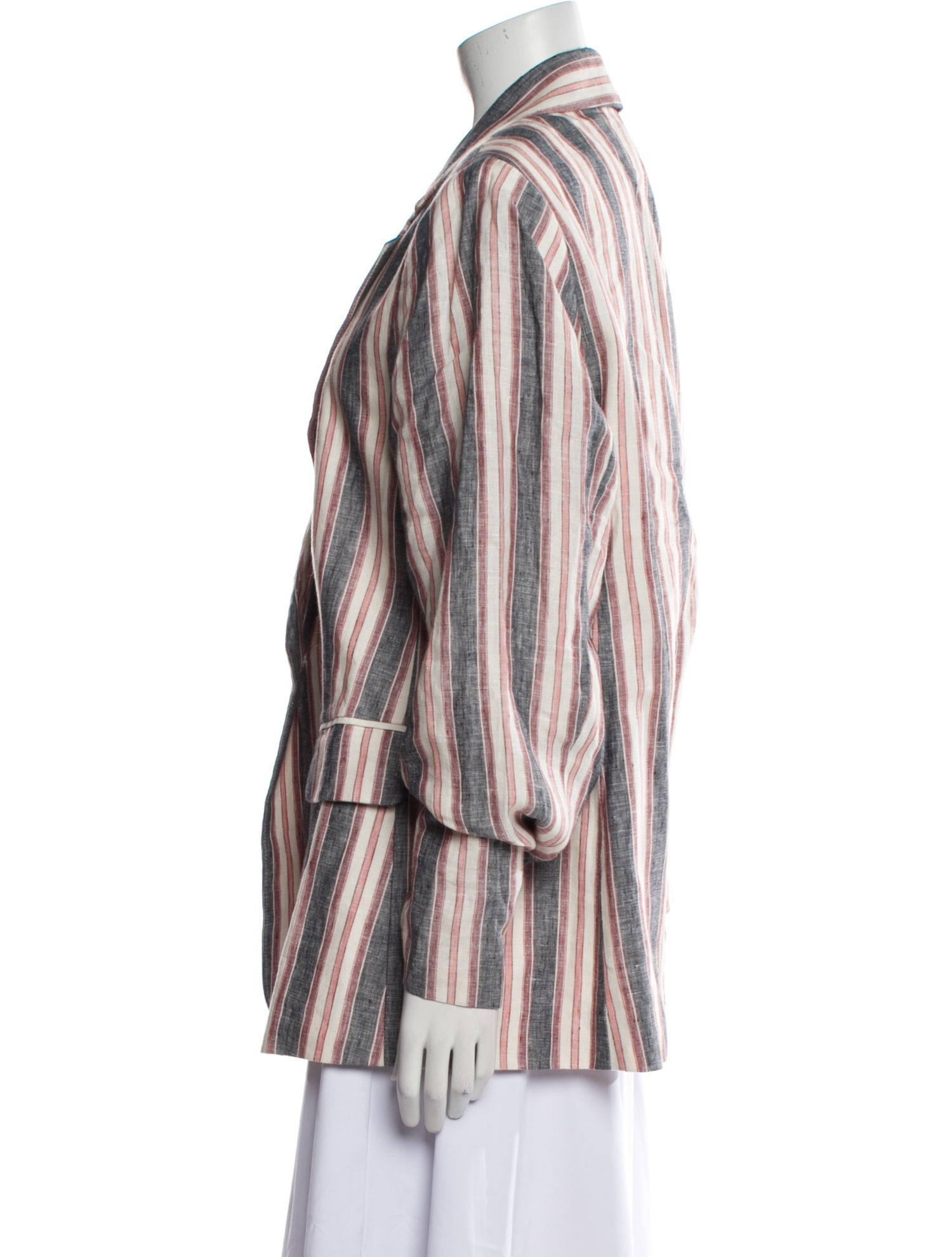 FRAME Linen Striped Blazer