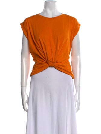 FRAME Crew Neck Short Sleeve Crop Top