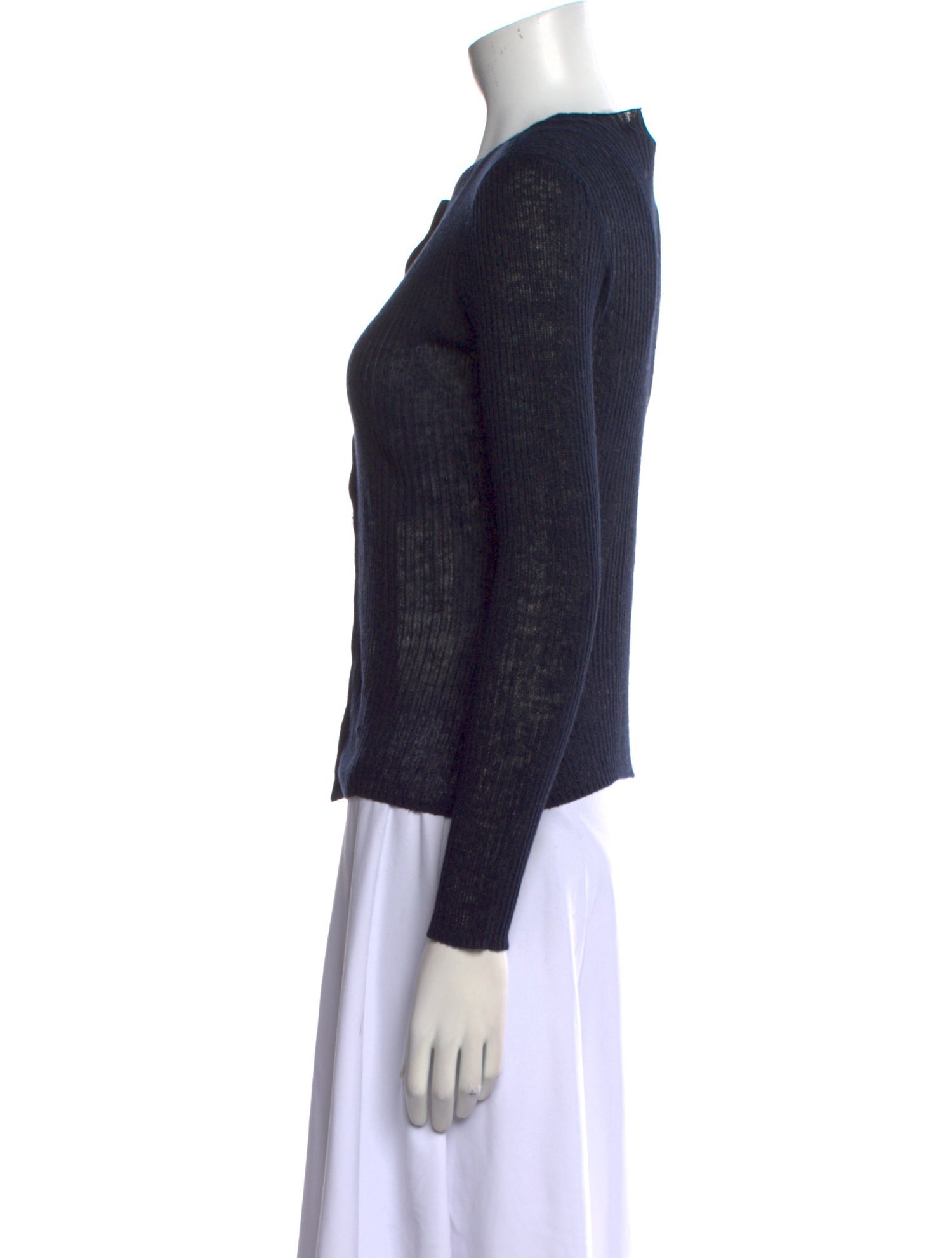 FRAME Linen Scoop Neck Sweater