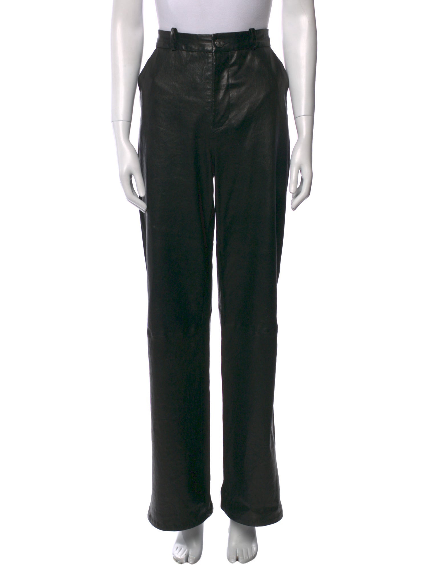 FRAME Lamb Leather Wide Leg Pants