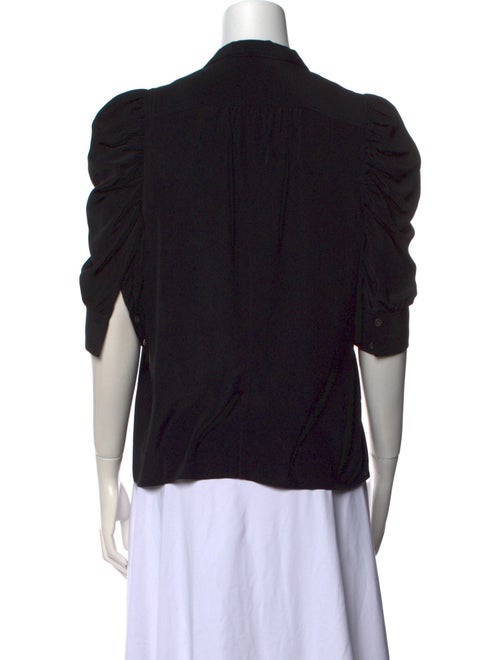 FRAME Silk V-Neck Blouse