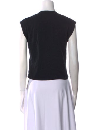 FRAME V-Neck Short Sleeve Crop Top