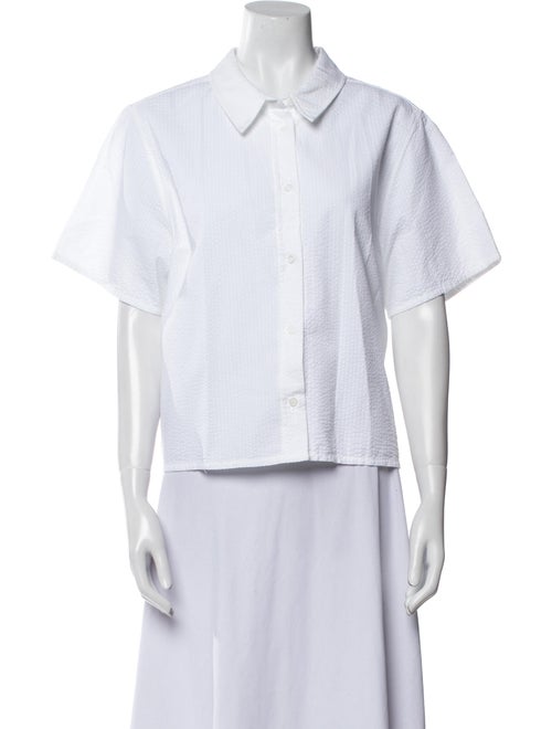 FRAME Short Sleeve Button-Up Top