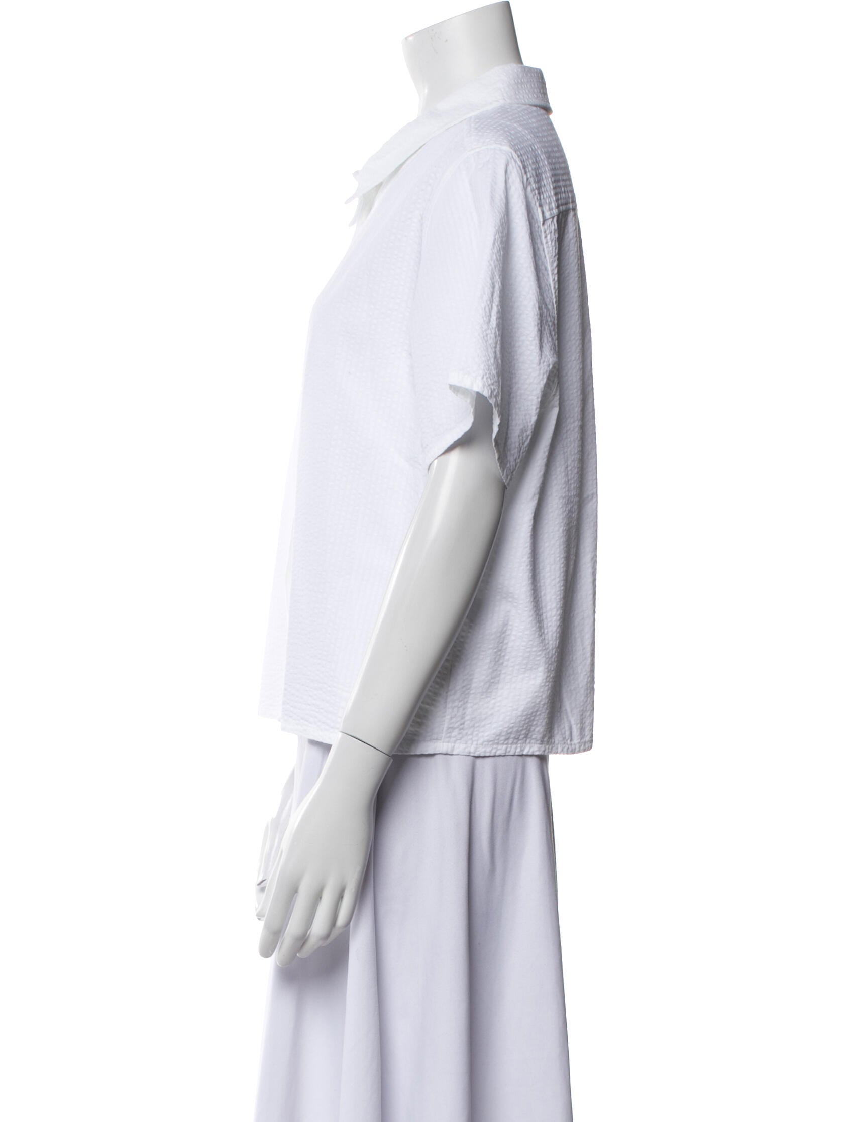 FRAME Short Sleeve Button-Up Top