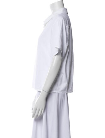 FRAME Short Sleeve Button-Up Top