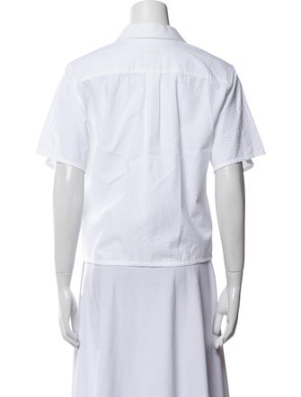 FRAME Short Sleeve Button-Up Top