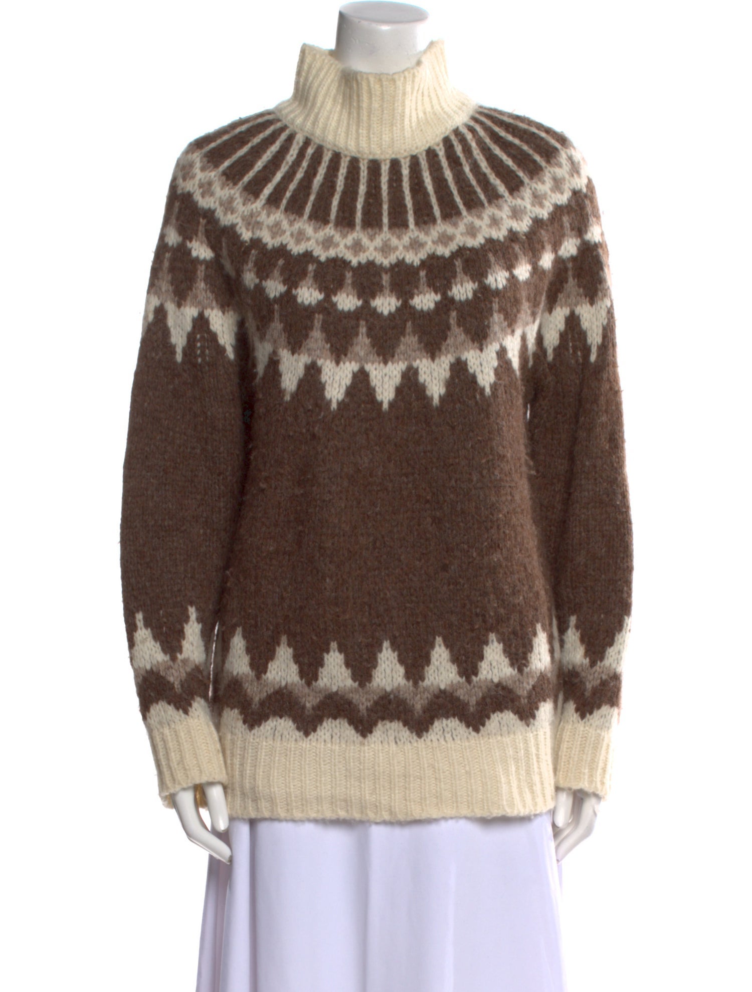 FRAME Baby Alpaca Printed Sweater