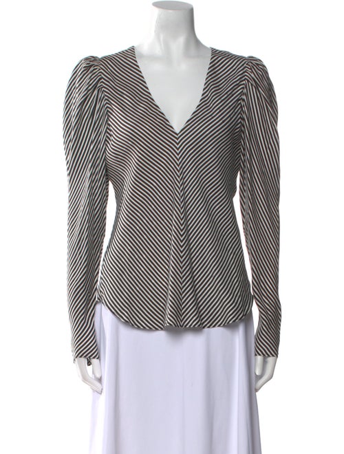 FRAME Silk Striped Blouse