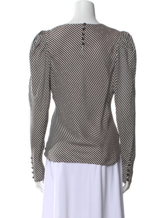 FRAME Silk Striped Blouse