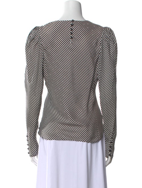 FRAME Silk Striped Blouse