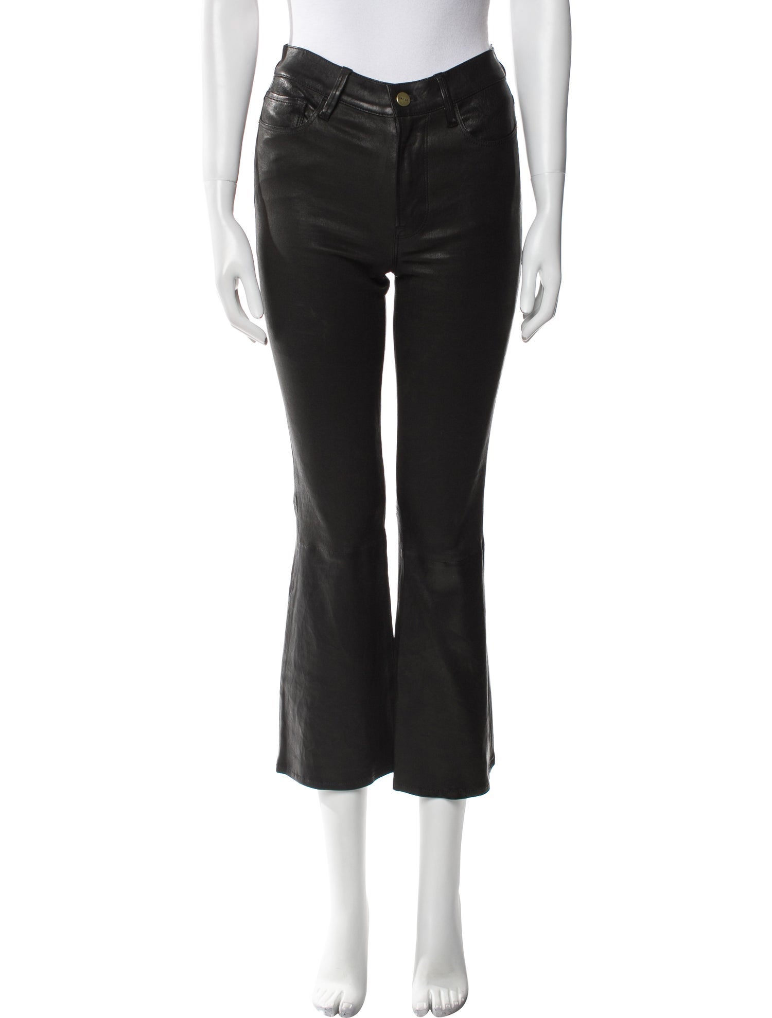FRAME Lamb Leather Straight Leg Pants