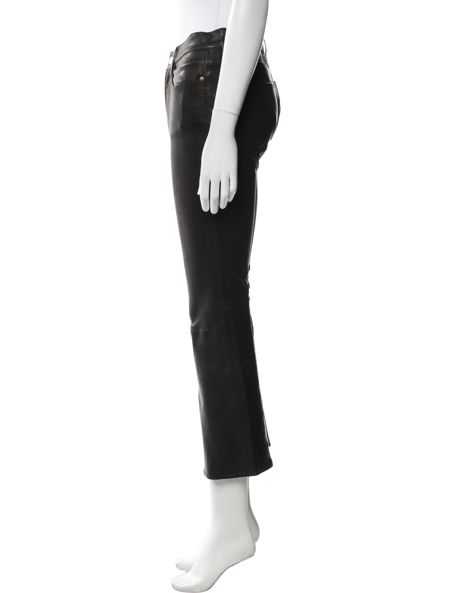 FRAME Lamb Leather Straight Leg Pants