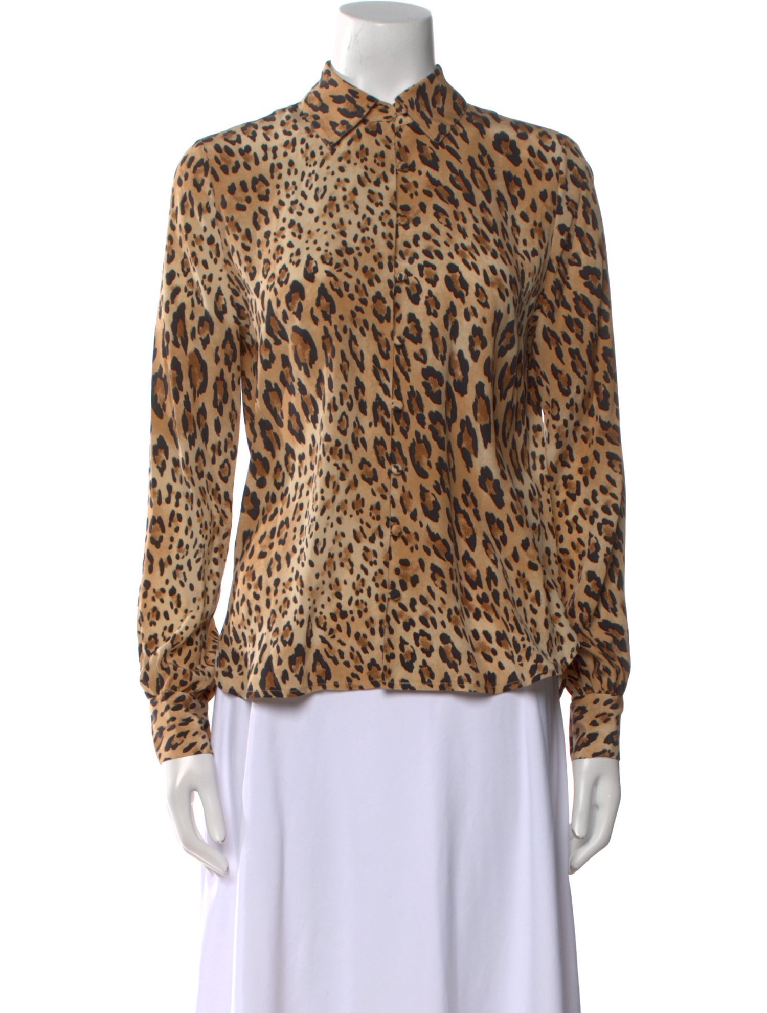 FRAME Silk Animal Print Blouse