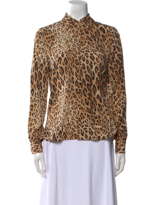 FRAME Silk Animal Print Blouse
