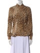 FRAME Silk Animal Print Blouse