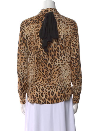 FRAME Silk Animal Print Blouse