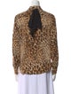 FRAME Silk Animal Print Blouse