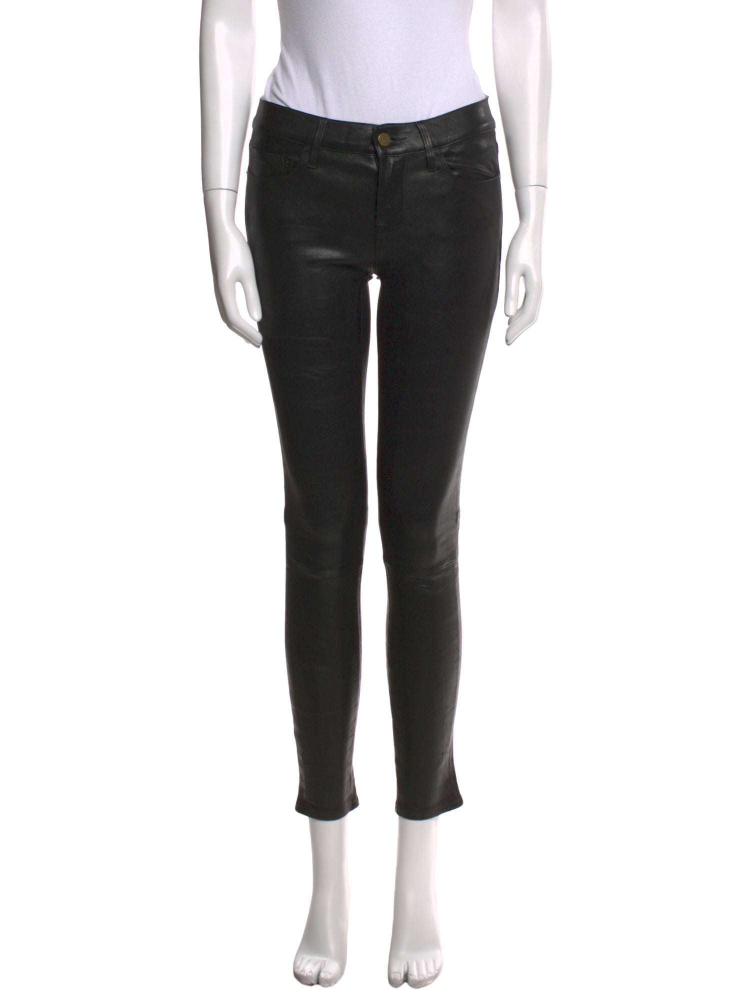 FRAME Lamb Leather Skinny Leg Pants