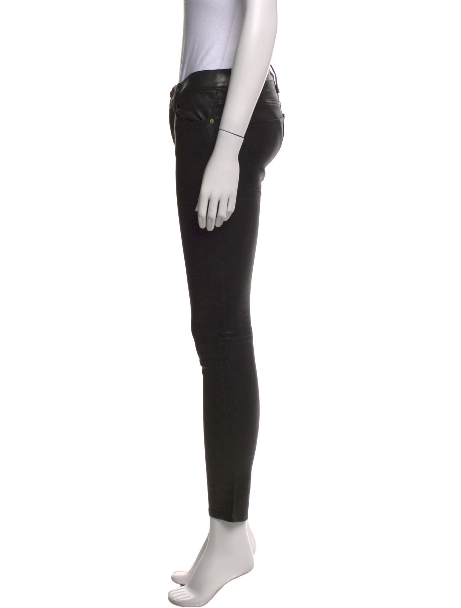 FRAME Lamb Leather Skinny Leg Pants
