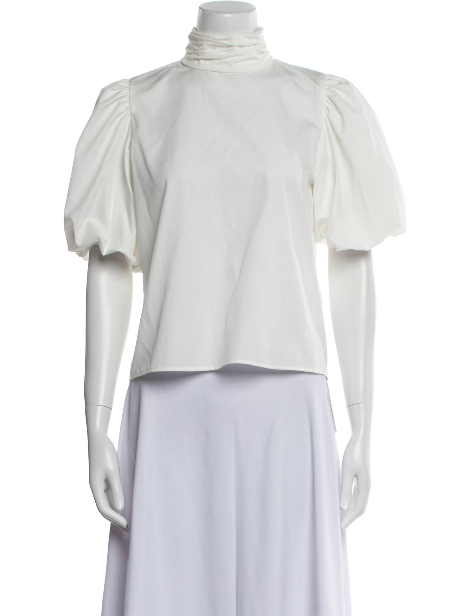 FRAME Mock Neck Short Sleeve Crop Top