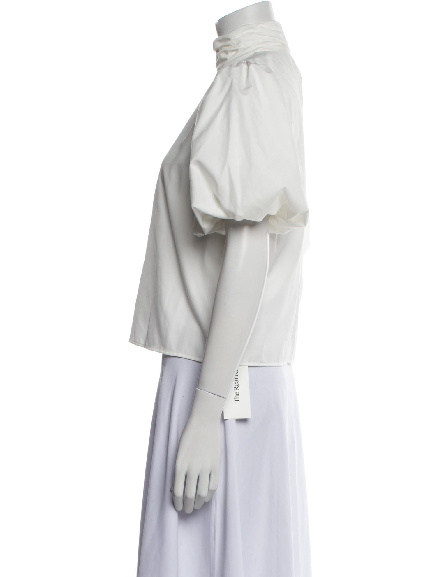 FRAME Mock Neck Short Sleeve Crop Top