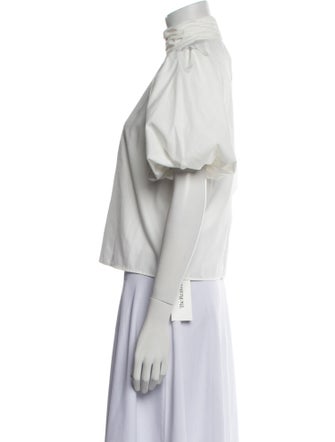 FRAME Mock Neck Short Sleeve Crop Top