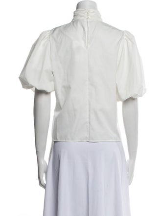 FRAME Mock Neck Short Sleeve Crop Top