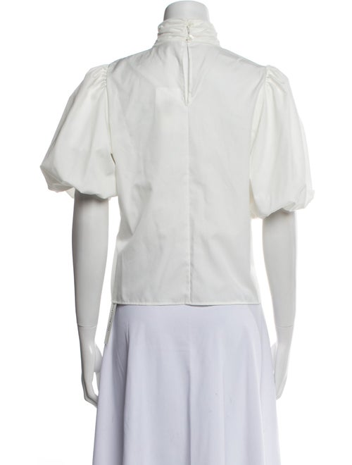 FRAME Mock Neck Short Sleeve Crop Top