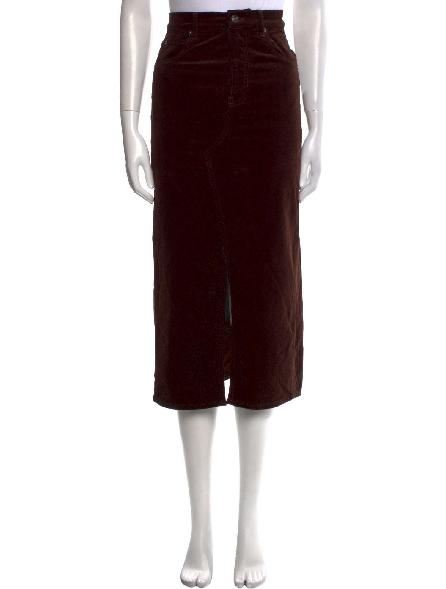 FRAME Corduroy Midi Length Skirt