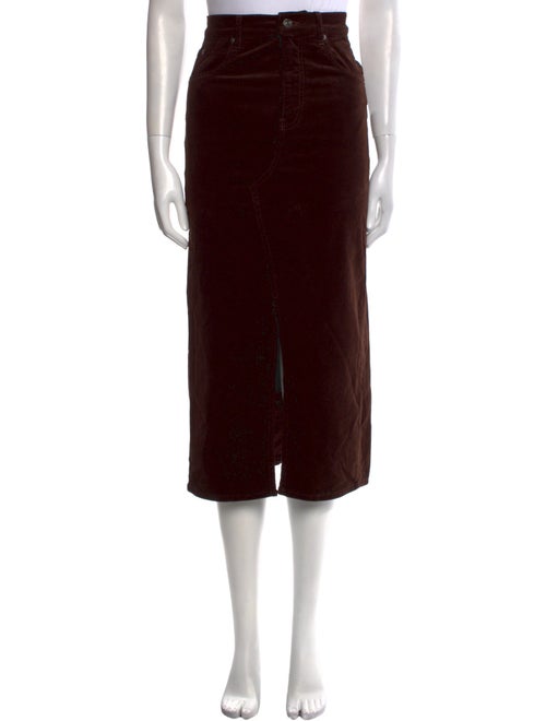 FRAME Corduroy Midi Length Skirt