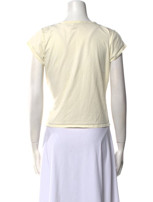 FRAME Scoop Neck Short Sleeve Crop Top