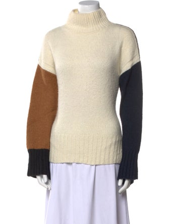 FRAME Virgin Wool Colorblock Pattern Sweater