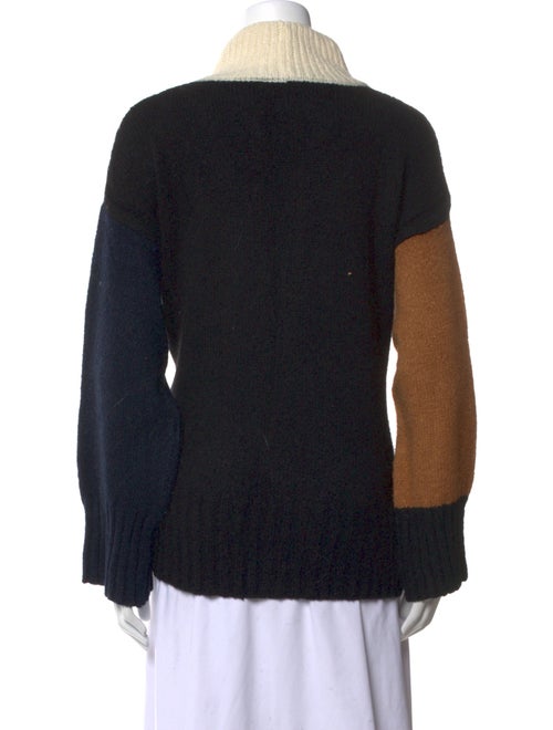 FRAME Virgin Wool Colorblock Pattern Sweater