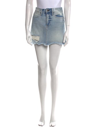 FRAME Distressed Accents Mini Skirt