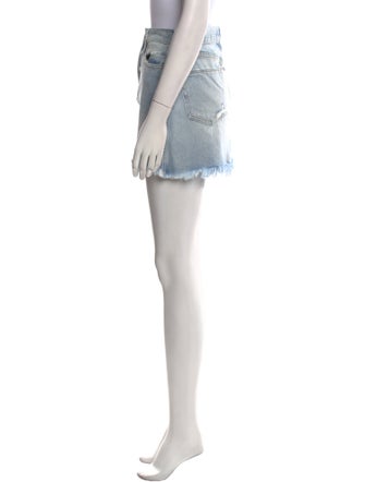 FRAME Distressed Accents Mini Skirt